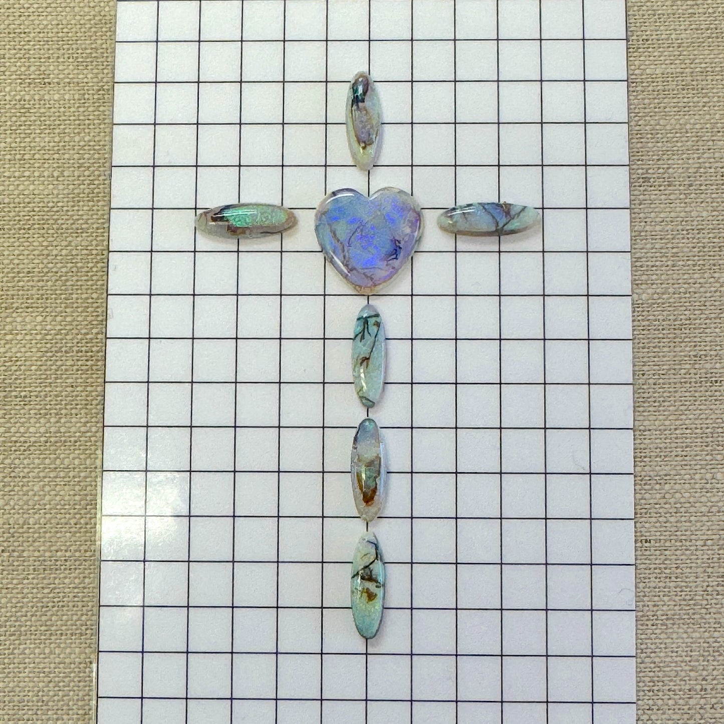 Sterling Opal Cabochon Set