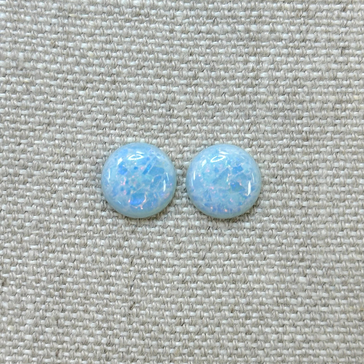 Sterling Opal 12mm Round Cabochon Set