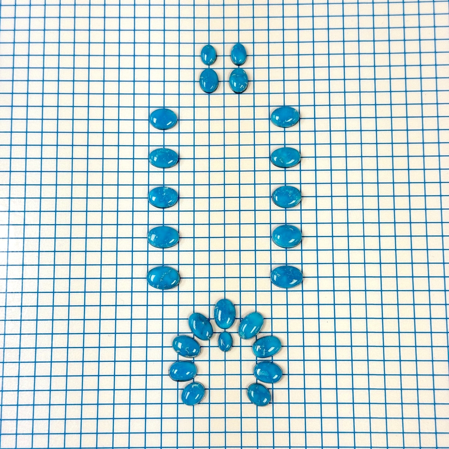 Kingman Ithaca Turquoise Cabochon Set