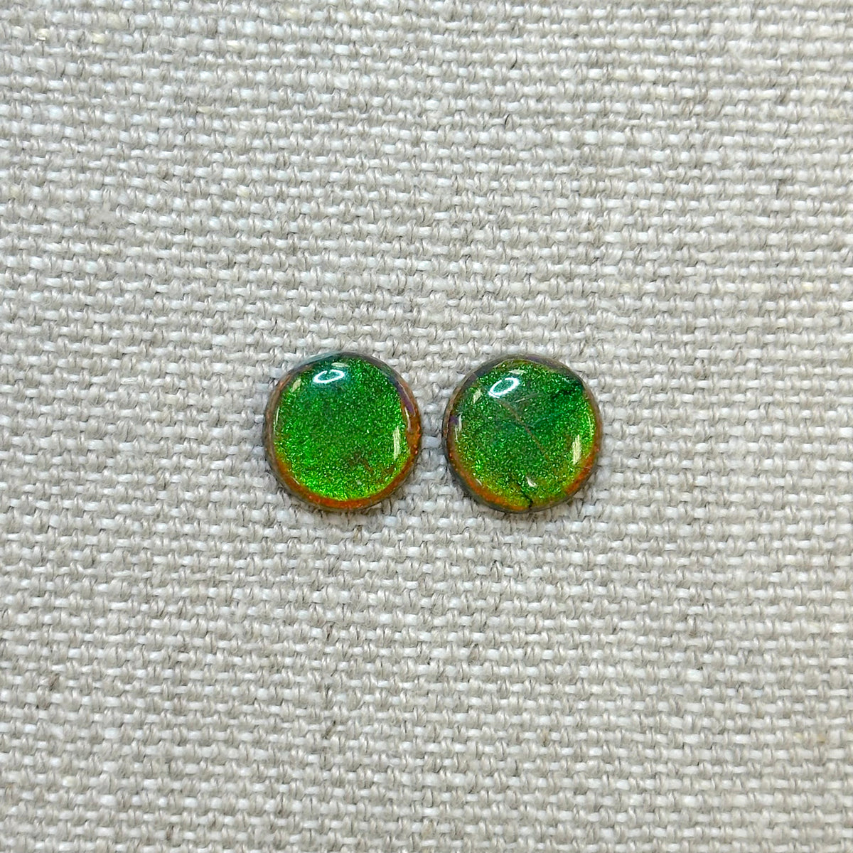 Sterling Opal 12mm Round Cabochon Set