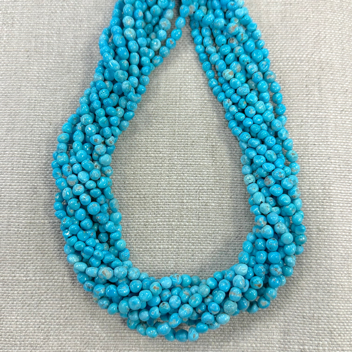 Bluebird 4.5-5mm Smooth Nugget Beads -- 16" strand
