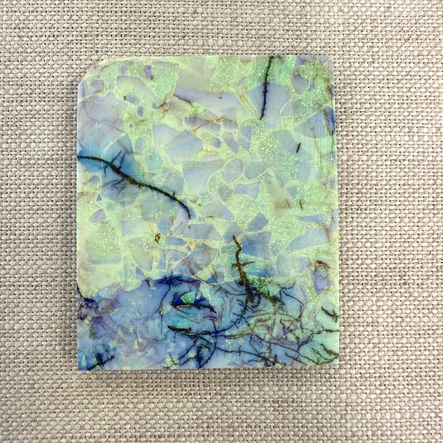 Sterling Opal Backed Rough Slab -10.2 grams