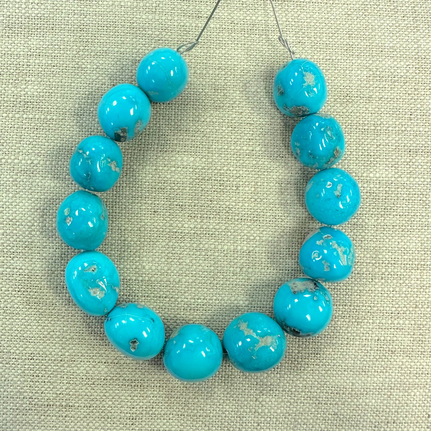 Bluebird 11.5- 12.5 mm Beads -- 7" strand