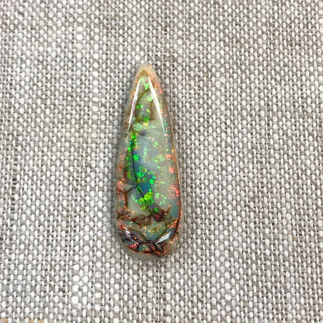 Sterling Opal 10x30mm Long Pear Cabochon