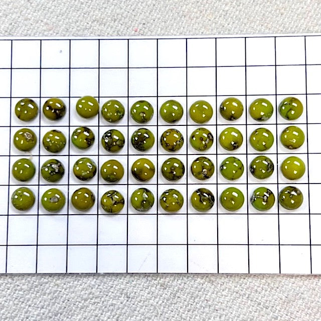 Sonoran Gold 5mm Round Calibrated Cabochon Set - 40 Pieces