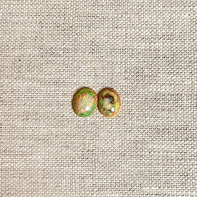 Sterling Opal 8x10mm Oval Cabochon Set