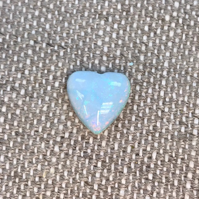 Sterling Opal 12mm Heart Cabochon
