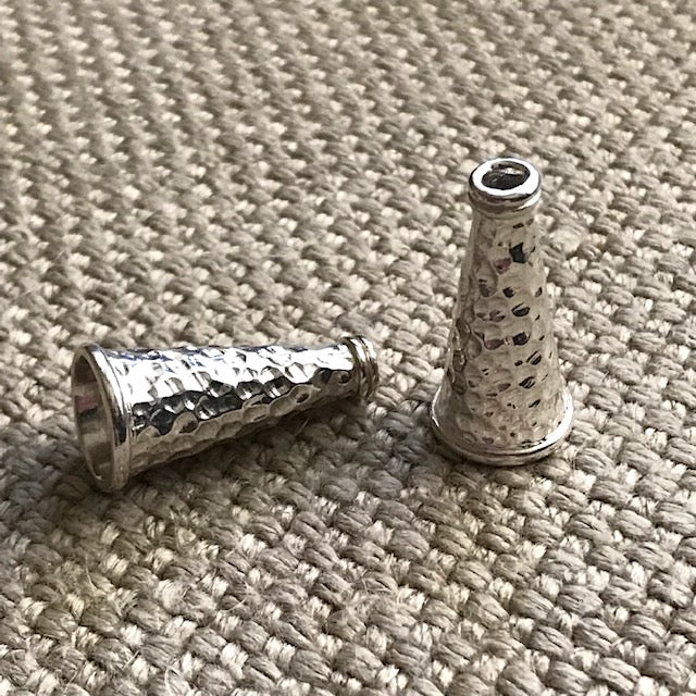STO Hammered Sterling Silver Cone Set--Polished