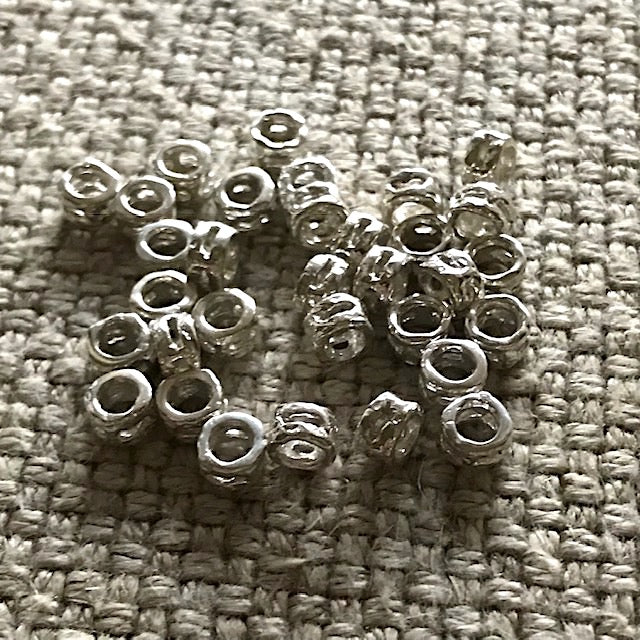 STO Sterling Silver Polished 2-Rib Spacer Bead