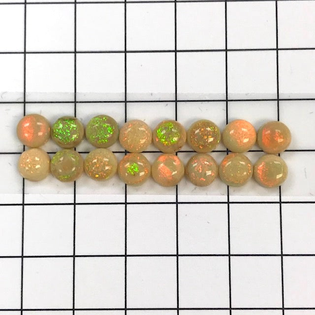 Sterling Opal 4mm Rounds -- 16 pc