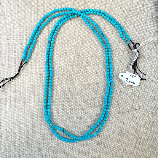 Blue Ridge/Bluebird 3 mm Calibrated Round Beads -- 18" strand