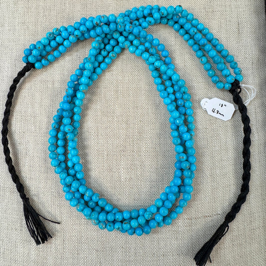 Blue Ridge/Bluebird 4.8 mm Calibrated Round Beads -- 18" strand