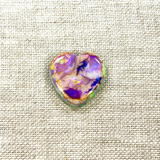 Sterling Opal 20mm Heart Cabochon