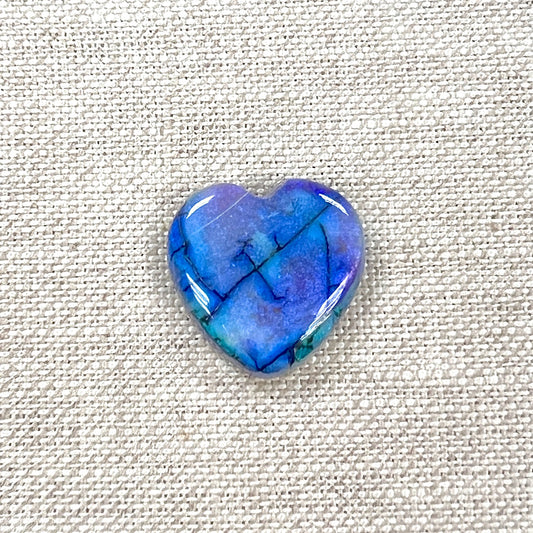 Sterling Opal 20mm Heart Cabochon