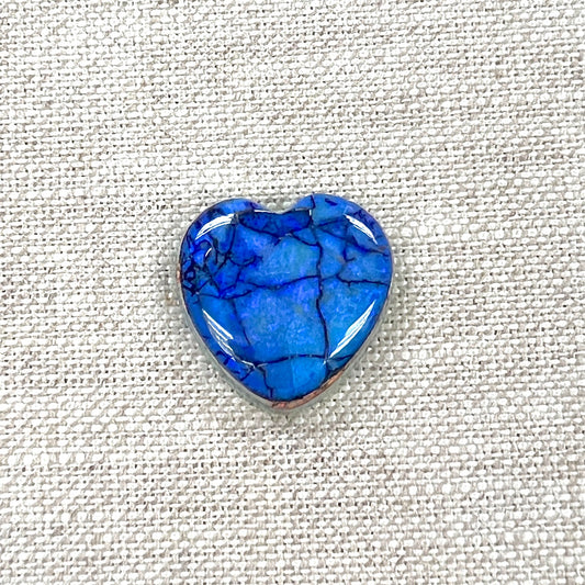 Sterling Opal 20mm Heart Cabochon