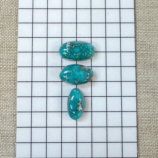White Water Turquoise Cabochon Set
