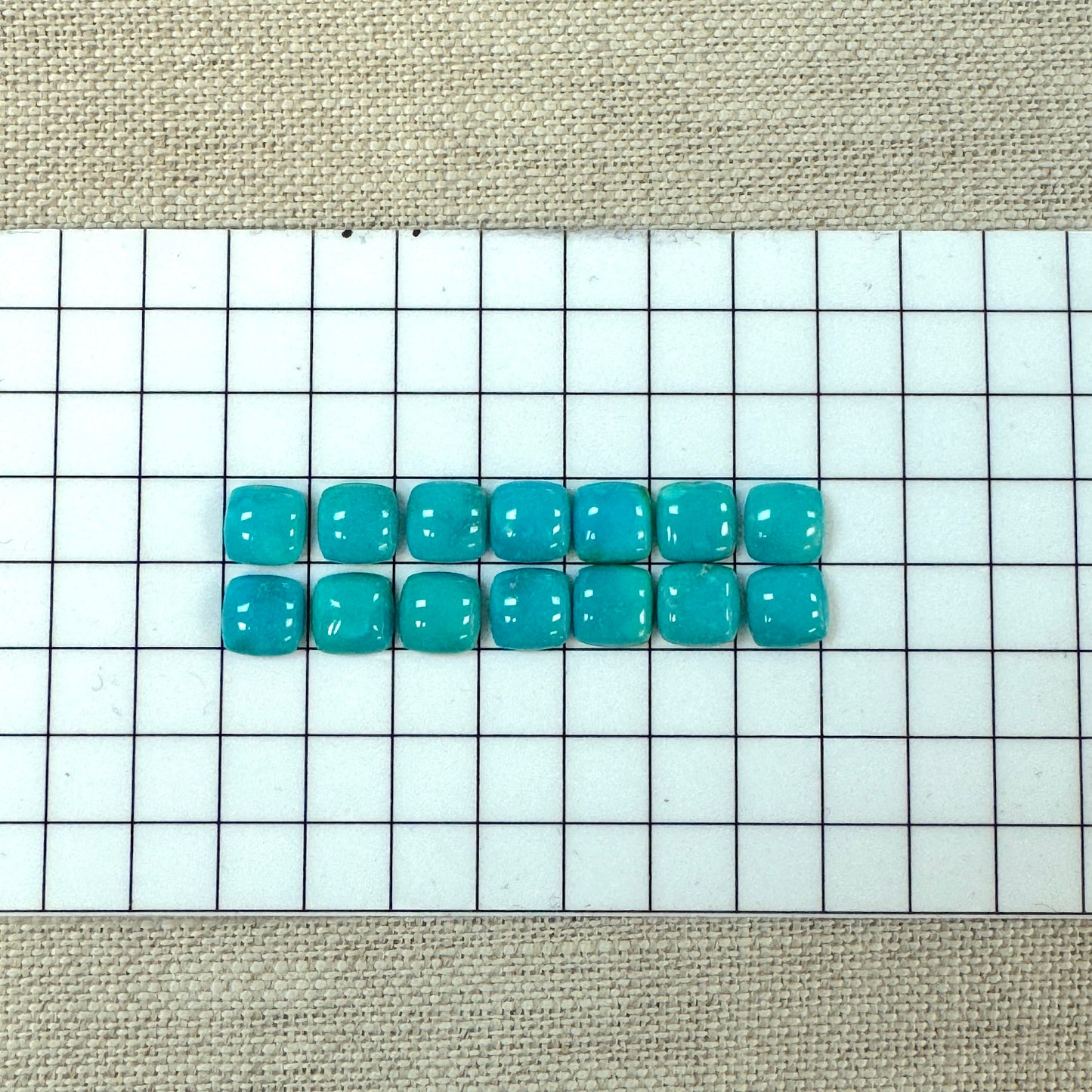 Emerald Valley 6mm Square Cabochon 14 Piece Set