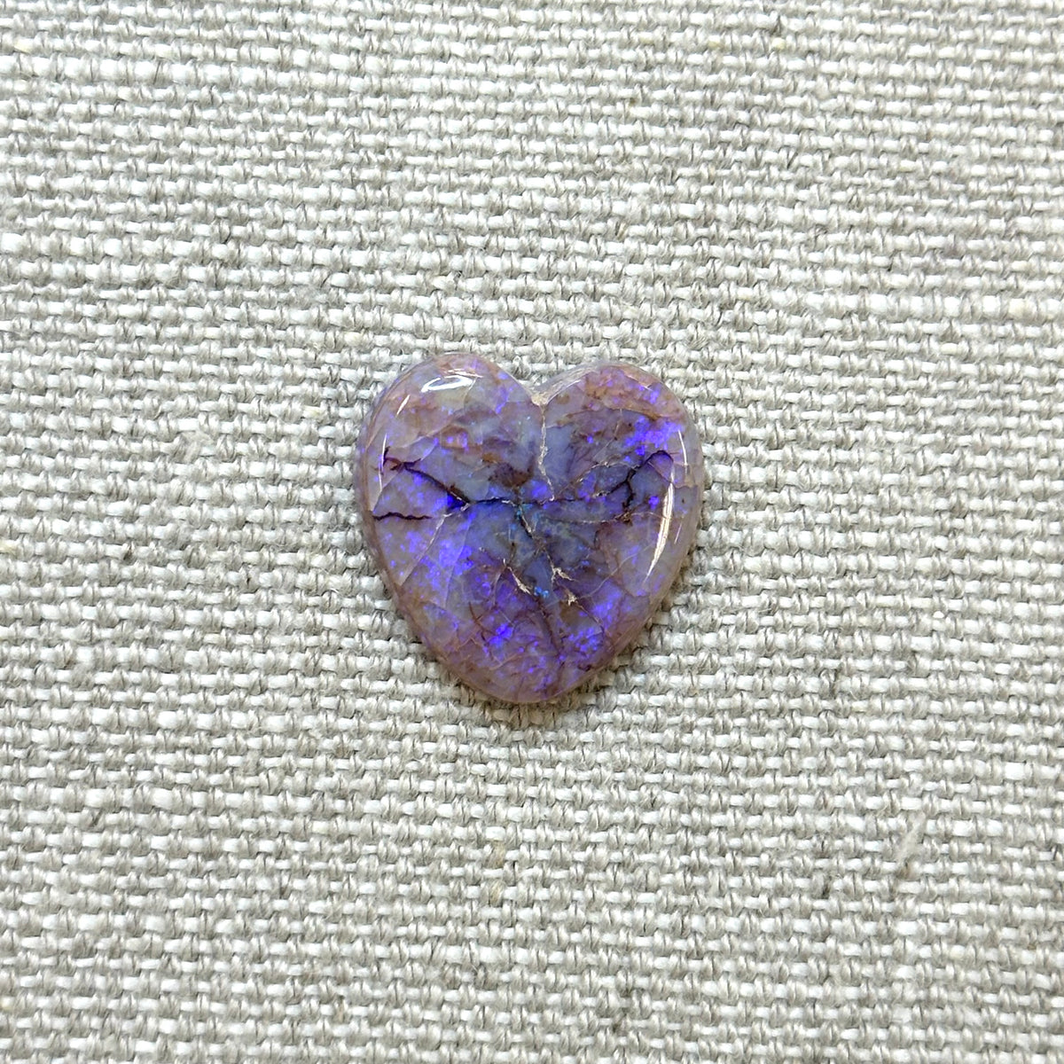 Sterling Opal 20mm Heart Cabochon