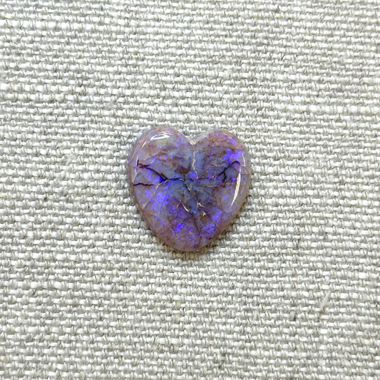Sterling Opal 20mm Heart Cabochon