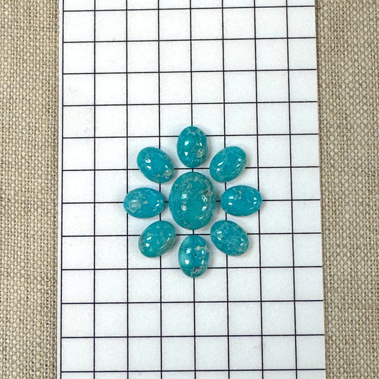 White Water Turquoise Calibrated Cabochon Set