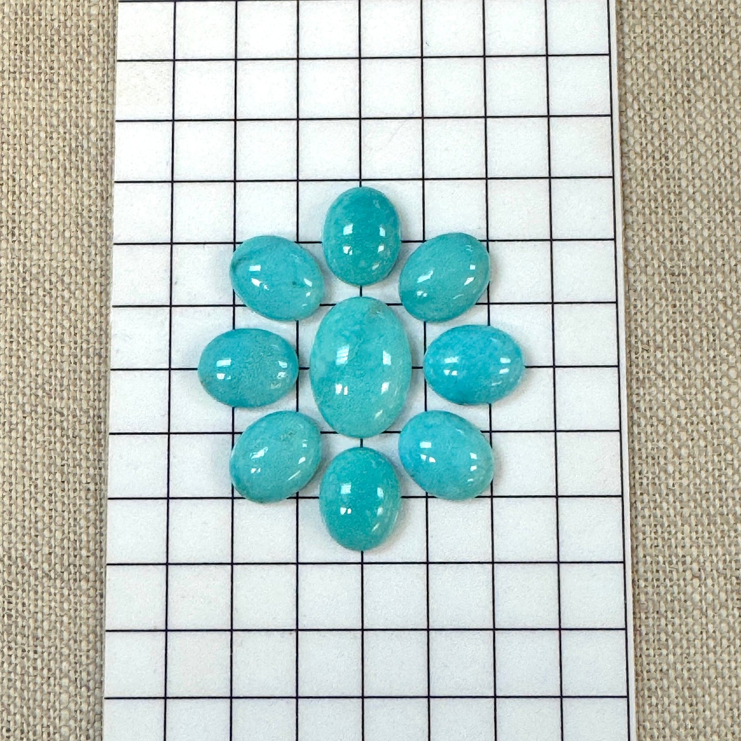White Water Turquoise Calibrated Cabochon Set