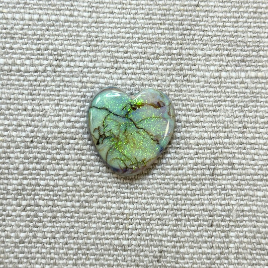 Sterling Opal 20mm Heart Cabochon