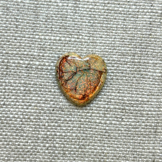 Sterling Opal 20mm Heart Cabochon