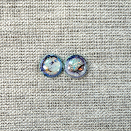Sterling Opal 10mm Round Cabochon Set