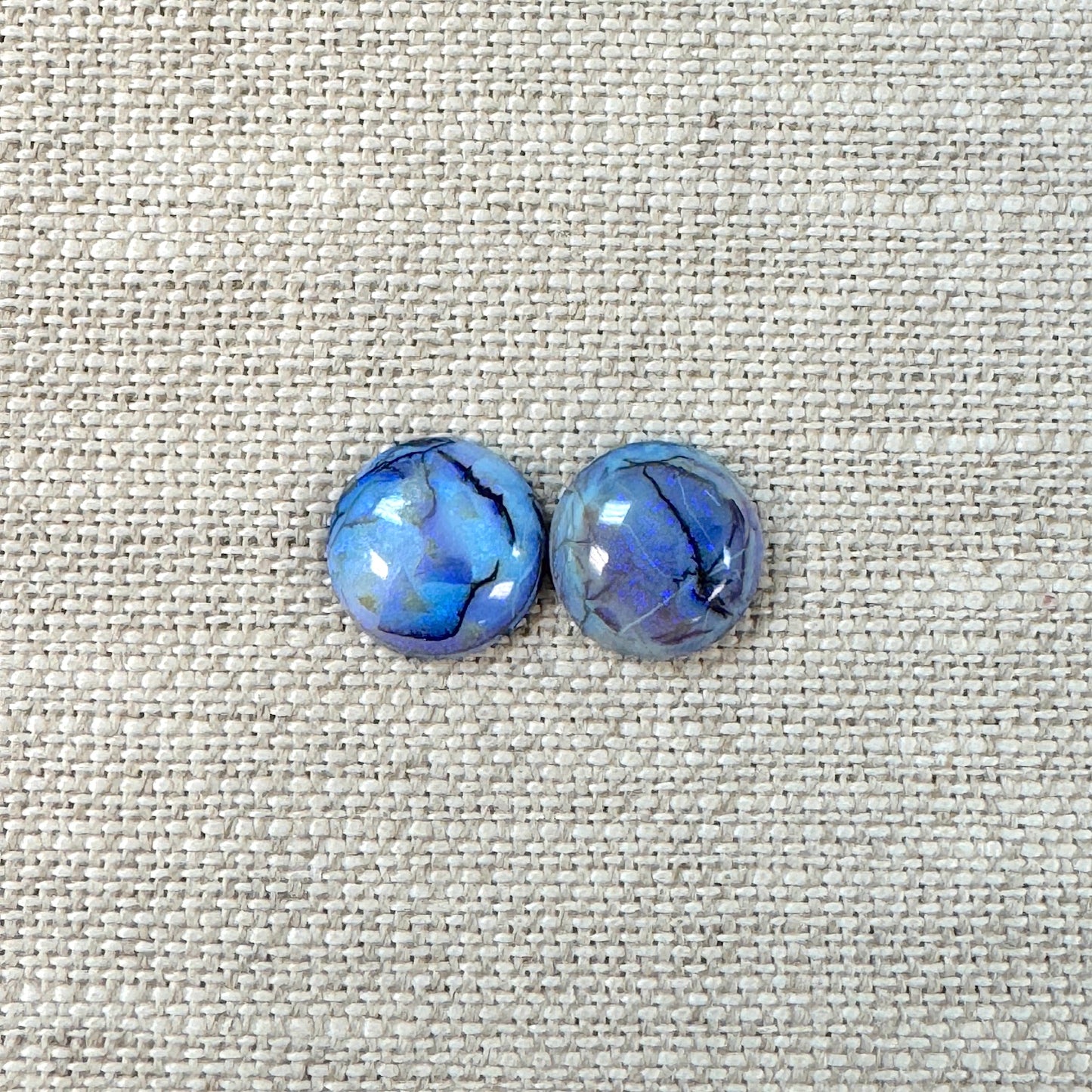 Sterling Opal 10mm Round Cabochon Set