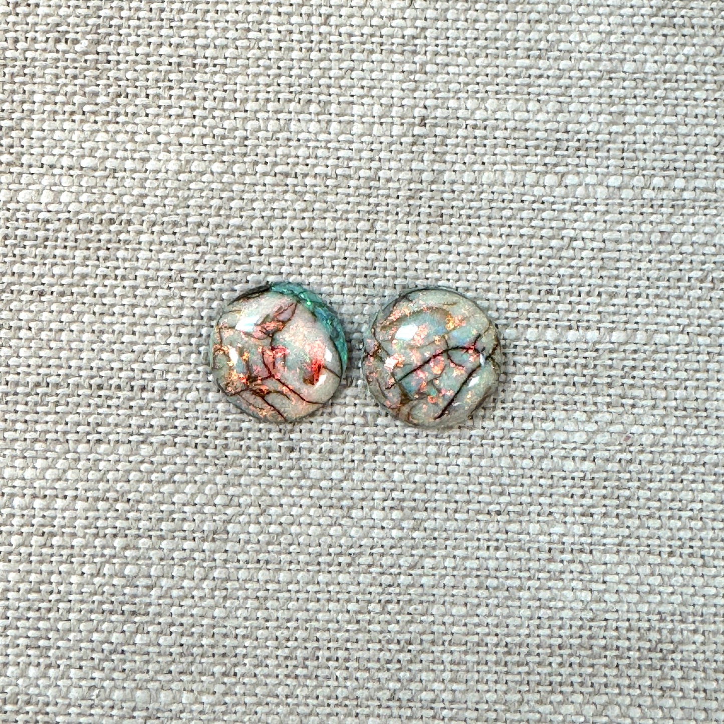 Sterling Opal 10mm Round Cabochon Set