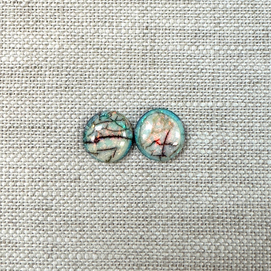 Sterling Opal 10mm Round Cabochon Set