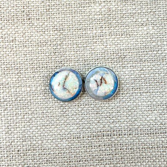 Sterling Opal 10mm Round Cabochon Set