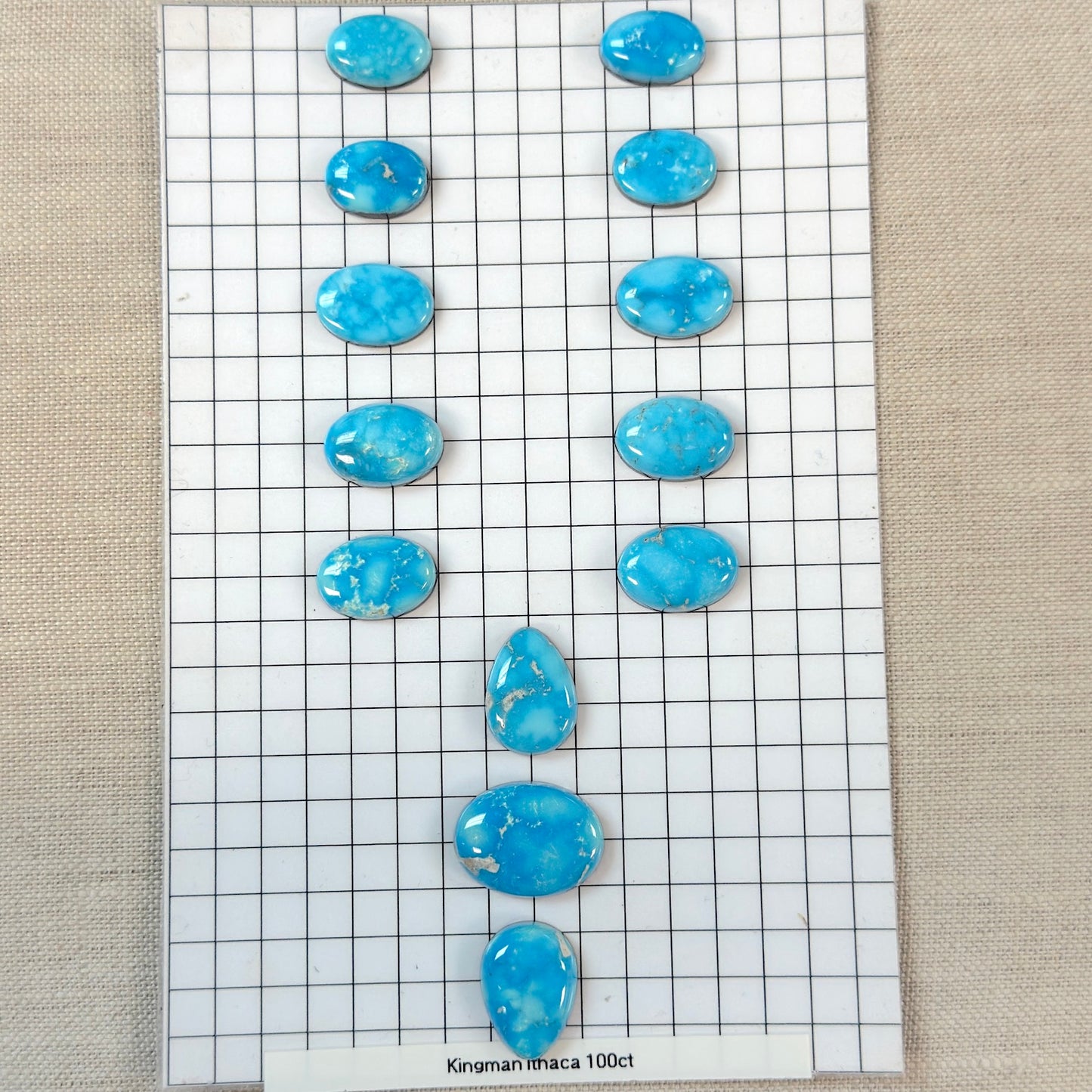 Kingman Ithaca Turquoise Cabochon Set
