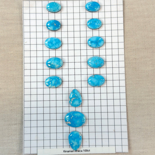 Kingman Ithaca Turquoise Cabochon Set