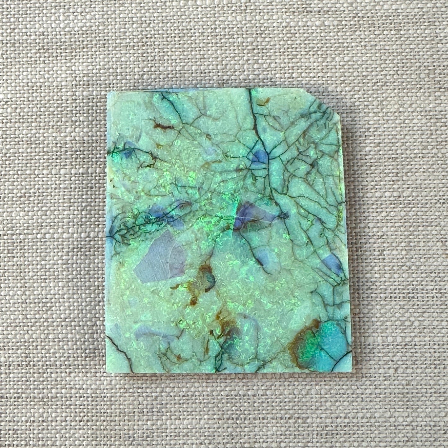 Sterling Opal Backed Rough Slab -14.8 grams