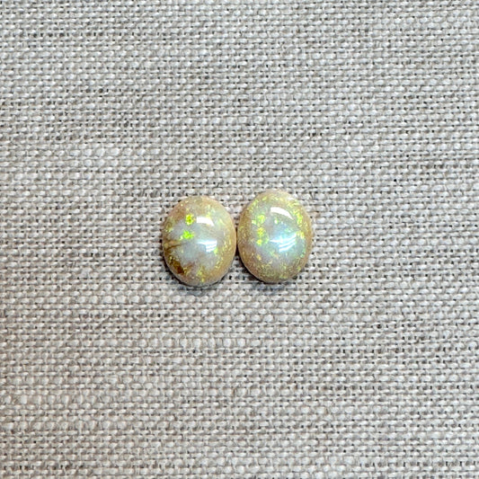 Sterling Opal 8x10mm Oval Cabochon Set