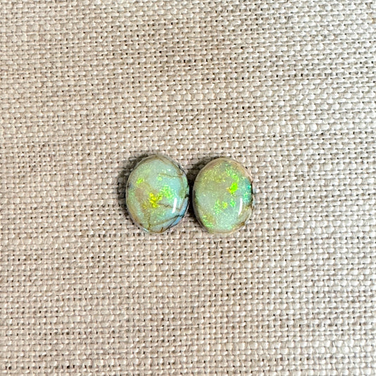 Sterling Opal 8x10mm Oval Cabochon Set