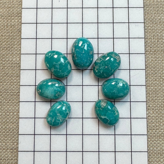 White Water Turquoise Cabochon Set