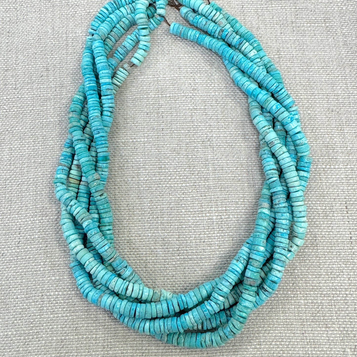 White Water 6mm Matte Finish Disc Beads Strand-- 16"