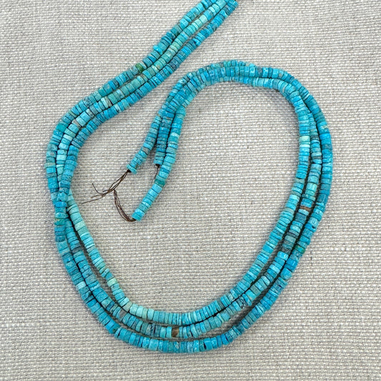 White Water 4mm Matte Finish Disc Beads Strand-- 16"