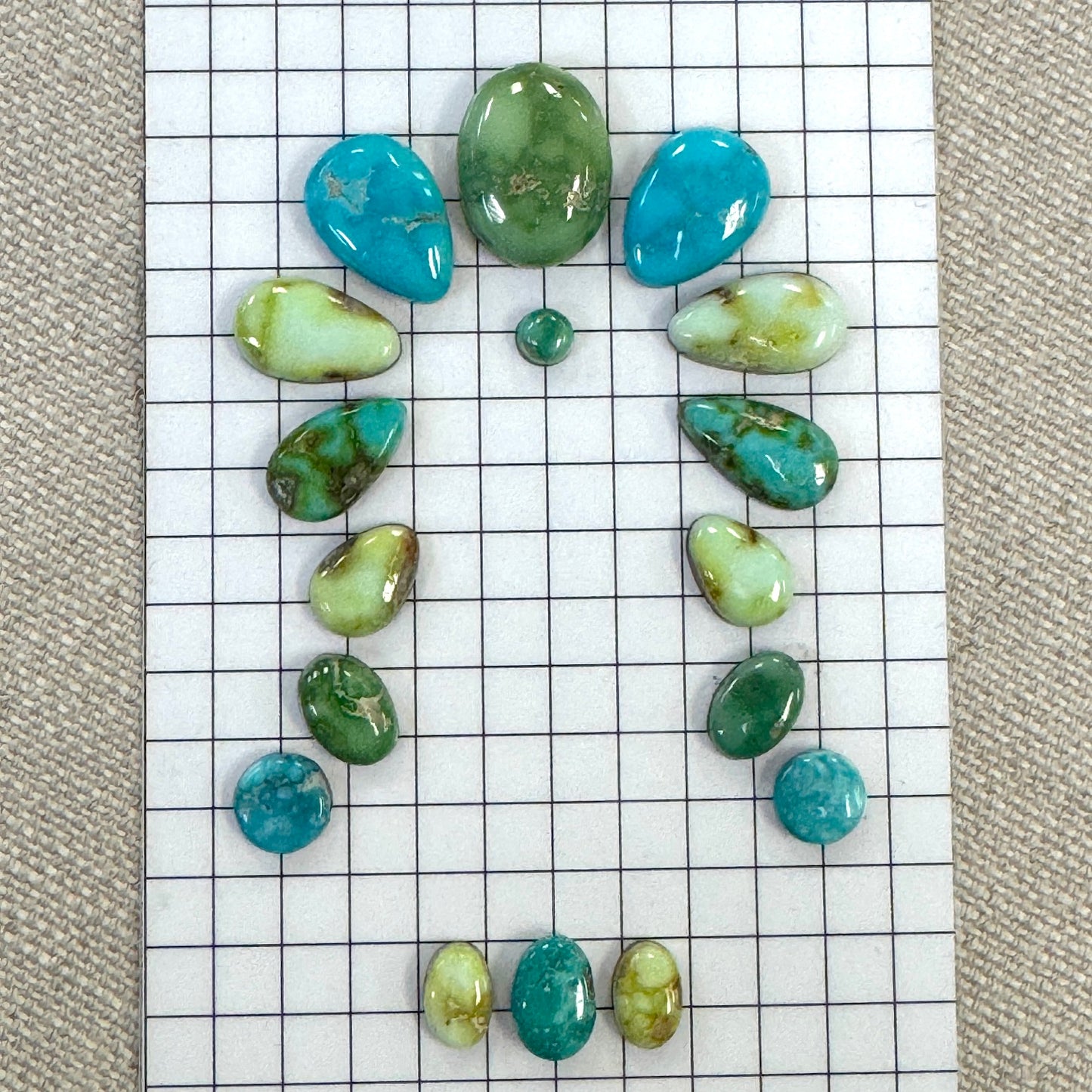 Mixed Sonoran Cabochon Buckle Set