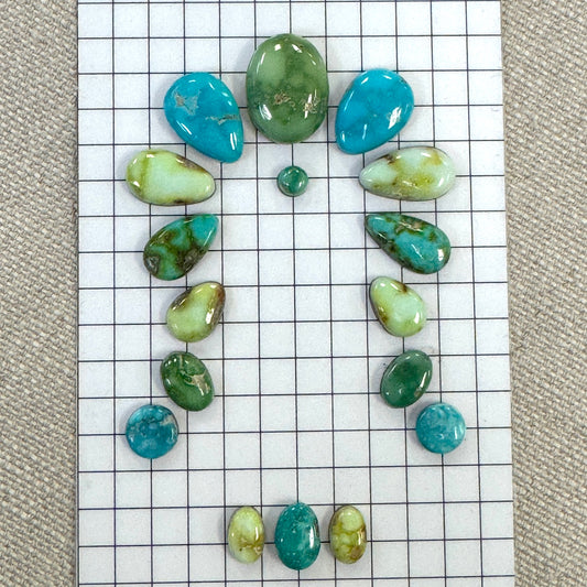 Mixed Sonoran Cabochon Buckle Set