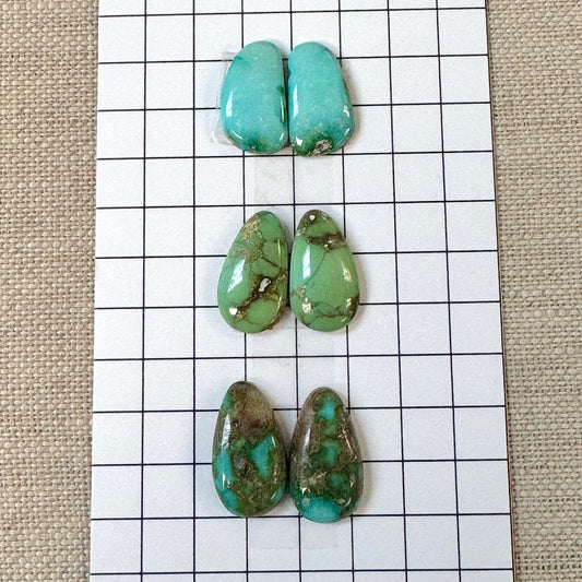 Sonoran Turquoise Cabochon Pairs