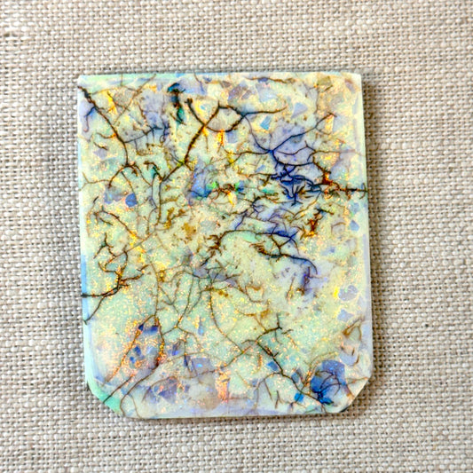 Sterling Opal Backed Rough Slab -10.3 grams