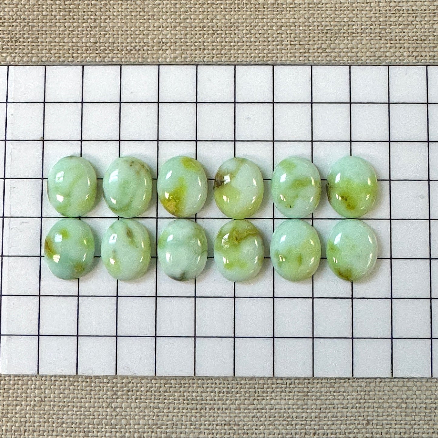 Palomino 8x10mm Oval Calibrated Cabochon 12 Piece Set