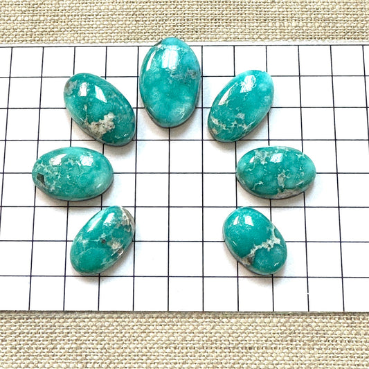 White Water Turquoise Cabochon Set