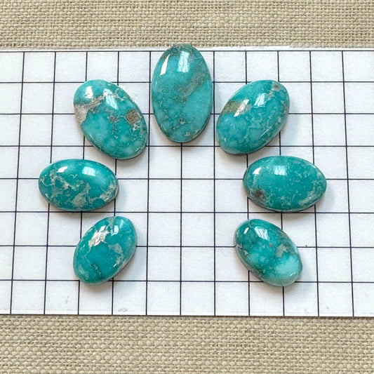 White Water Turquoise Cabochon Set