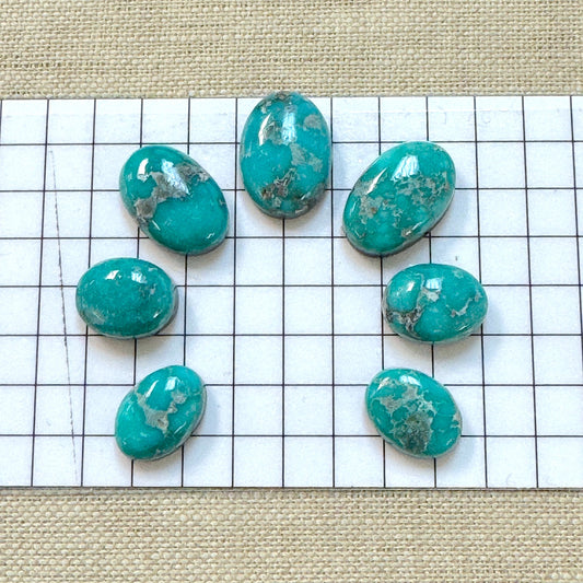 White Water Turquoise Cabochon Set