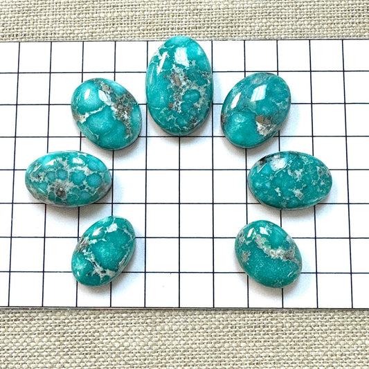 White Water Turquoise Cabochon Set