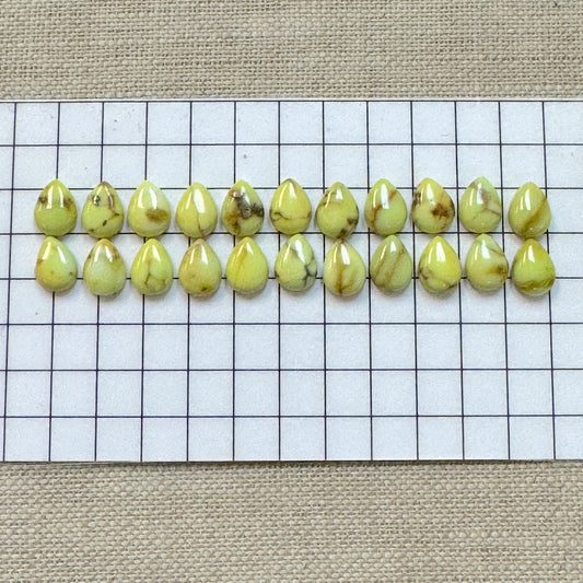 Palomino 6x8mm Pear Calibrated Cabochon Set -- 22 pcs